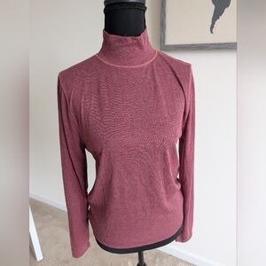 Madewell Semi Sheer Merlot Mockneck